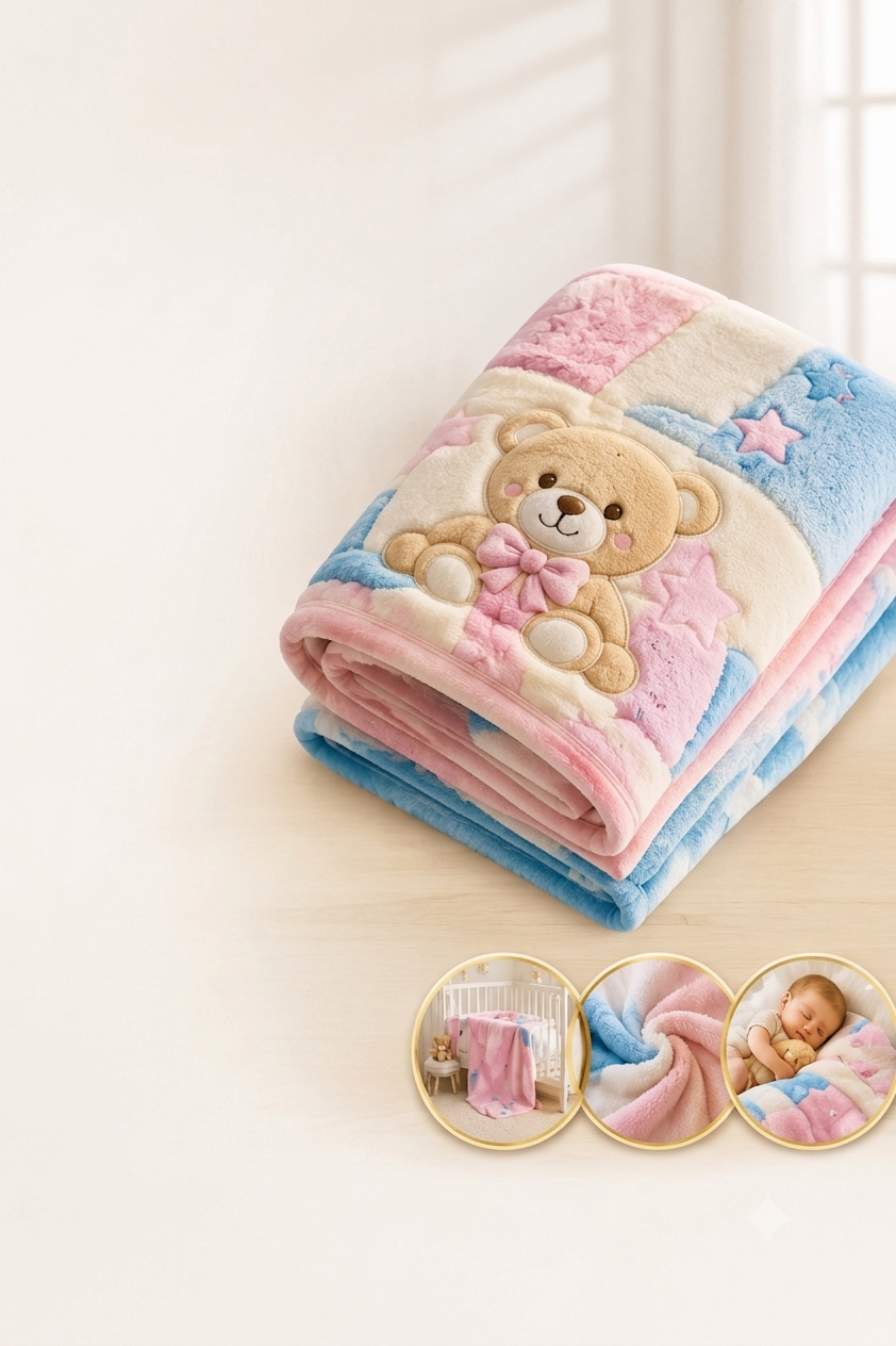 Imported Premium Baby Blanket – Ultra Soft, Warm & Cozy