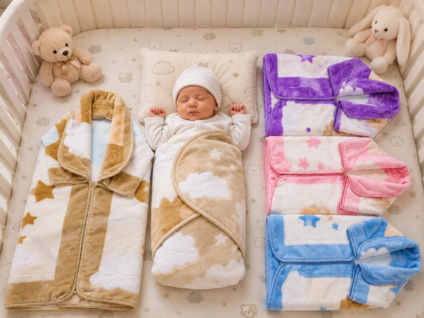 Cotton Baby Receiving Blanket Anti Startle Swaddle Wrap with Hat NewBorn Sleeping Bag Adjustable Infant Swaddling Baby Items