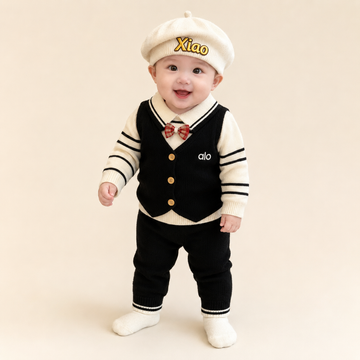Baby Boy Knitted 3-Piece Winter Suit | 0–24 Months