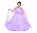 Premium Girls Cape-Style Fairy Frock in Lavender Purple