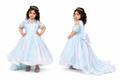 Premium Girls Tail Fairy Frock in Ice Blue