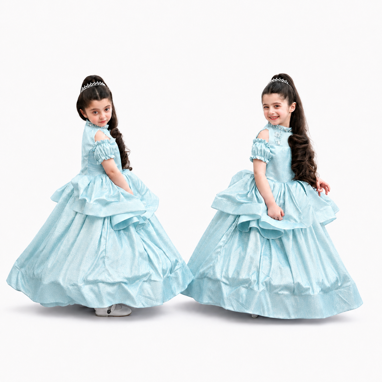 Premium Moonlight Fairy Frock in Ice Blue